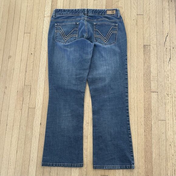 Guess Naomi Bootcut Jeans Low-Rise Womens 31 Pockets Stretch Medium Wash 32X28 - Picture 5 of 10